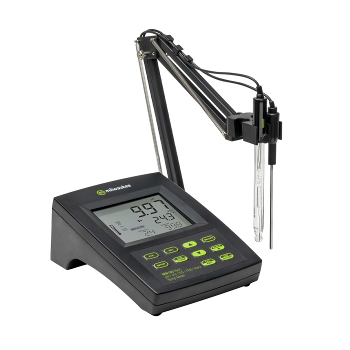 Milwaukee MW180 MAX pH/mV/EC/TDS/NaCl/Temp Bench Meter with Logging