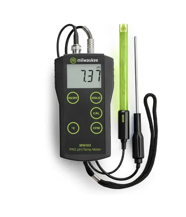 Milwaukee MW102 PRO Plus 2-in-1 pH and Temperature Meter with ATC